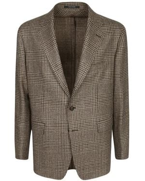 Tagliatore Prince-Of-Wales Check Blazer - Brown