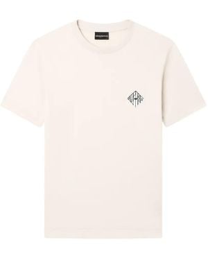 Emporio Armani Slim-Fit Logo-Print Short-Sleeve T-Shirt - Natural