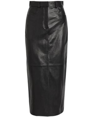 Nour Hammour Ghalia Pocket Paneled Midi Skirt - Black