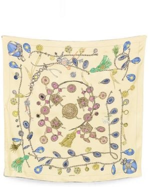 Versace Jewellery-Print Scarf - Metallic