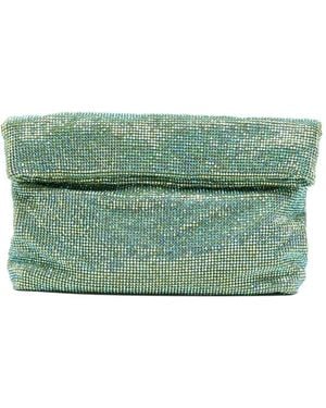 Twentyfourhaitch Varadero Crystal-Embellished Clutch Bag - Green