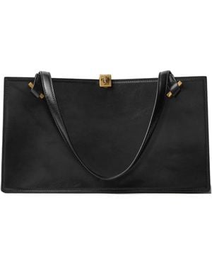 Versace Severine Leather Tote Bag - Black