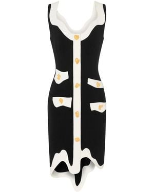 Moschino Trompe L'Oeil-Motif Midi Dress - Black