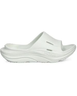 Hoka One One Ora Recovery 3 Logo-Embossed Cut-Out Slides - White