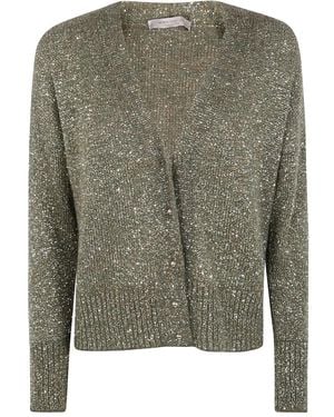 D.exterior Sequin-Embellished Cardigan - Green