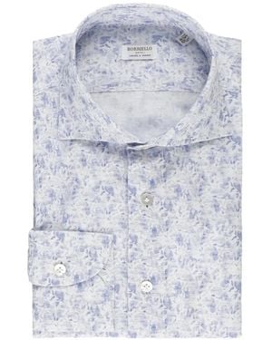 Borriello Floral-Print Spread-Collar Shirt - White