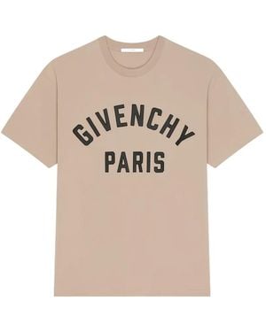 Givenchy Camiseta De Algodón Con Logo Estampado - Neutro