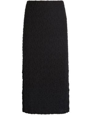 Eileen Fisher Falda recta texturizada - Negro
