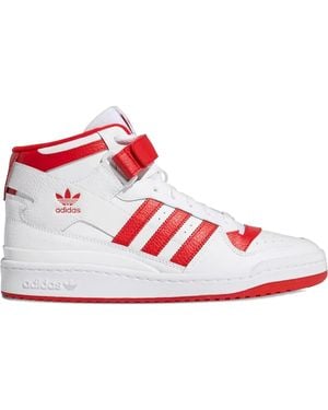 adidas Forum Mid Trainers - Red