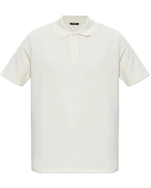 Balmain Emblem buttoned polo shirt - Weiß