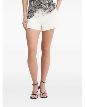 IRO Bira Panelled Square-Buckle Shorts - White