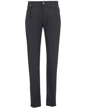 Marco Pescarolo Logo-Patch Trousers - Blue