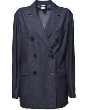 Aspesi Double-breasted Denim Blazer - Blue