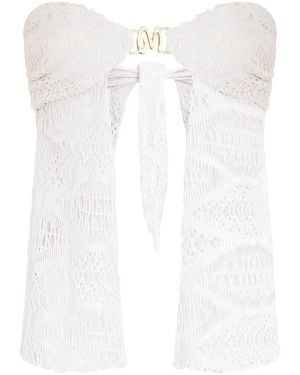 Amir Slama X Jade Picon Metal Detail Bandeau Top - White