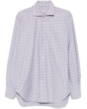 Kiton Checked Shirt - Purple