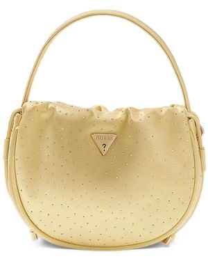 Guess Elsie Rhinestones Mini Handbag - Natural