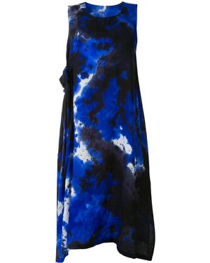 Y's Yohji Yamamoto Sleeveless Tie-Dye Dress - Blue