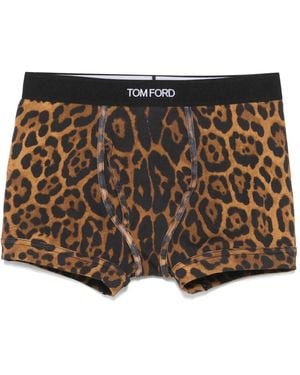 Tom Ford Shorts Mit Leoparden-Print - Braun