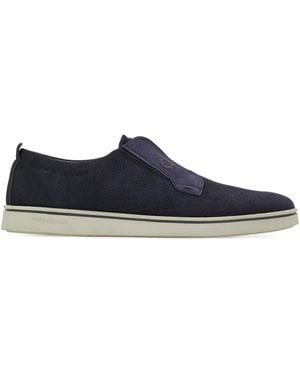Ferragamo Suede Slip-On Sneakers - Blue