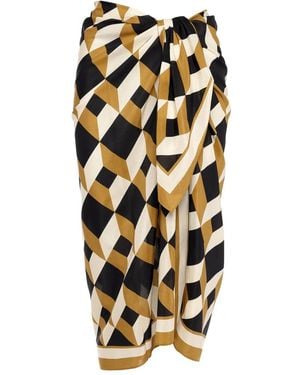 Eres Vibration Silk Pareo Skirt - Black
