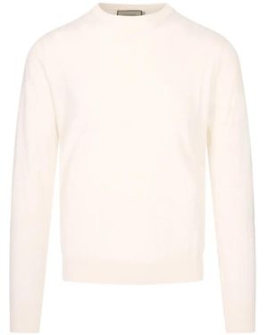 Canali Crew-Neck Long-Sleeve Sweater - White