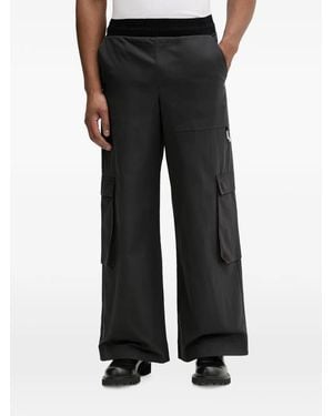 HELIOT EMIL Wide-Leg Cargo Pants - Black