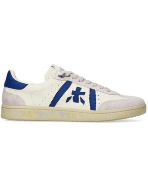 Premiata Bonnie Logo-Patch Trainers - Blue