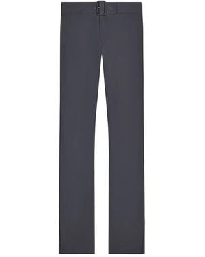 Courreges Buckle-Detail Jersey Pants - Blue