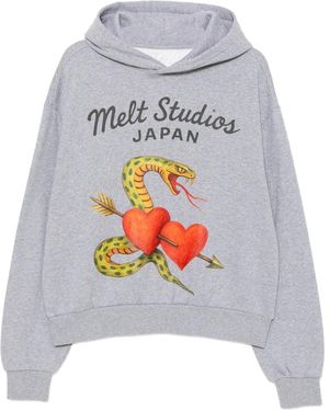 Melt Printed Hoodie - Grey