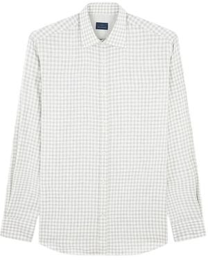 Paul & Shark Check-Pattern Cotton Shirt - White