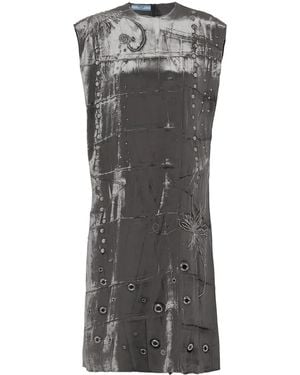 Prada ベルベット ドレス - グレー