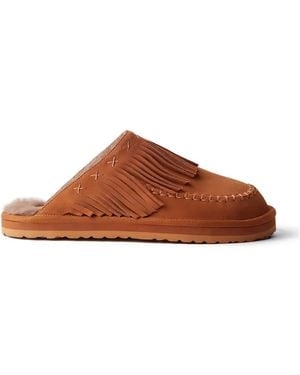 Free People Fringe Mules - Brown