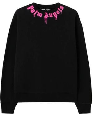 Palm Angels Sweatshirt mit Rundhalsausschnitt - Schwarz