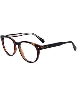 Polaroid Tortoiseshell-Effect Round-Frame Glasses - White