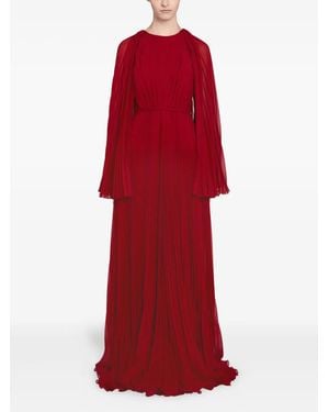 Giambattista Valli Faltenkleid mit Cape-Detail - Rot
