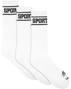 Philipp Plein Logo-Band Socks (Pack Of Three) - White