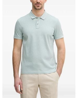 Joop! Textured Short-Sleeve Polo Shirt - Blue