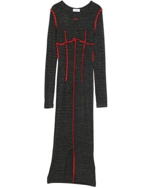 Off-White c/o Virgil Abloh Whipstitch-Detail Dress - Black