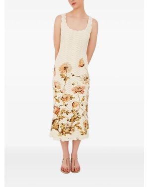 Cara Cara Orel Floral-Print Midi Dress - White