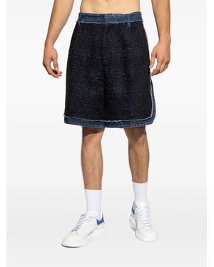 DSquared² Denim-Trimmed Tweed Shorts - Black