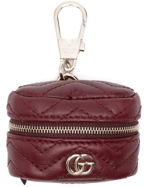 Gucci Llavero acolchado con logo GG - Morado