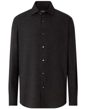 ZEGNA Cashco Overhemd - Zwart