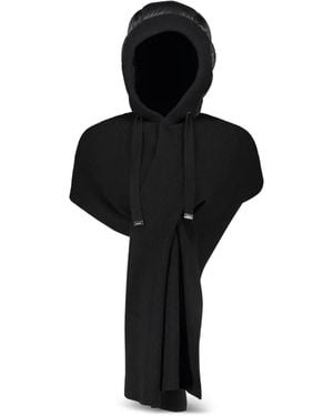 Moorer Hooded Scarf - Black