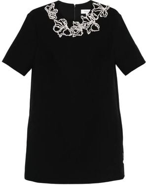 Safiyaa Embellished Short-Sleeved Mini Day Dress - Black