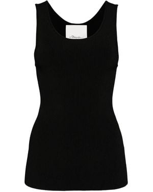 3.1 Phillip Lim Ribbed Tank Top - Black