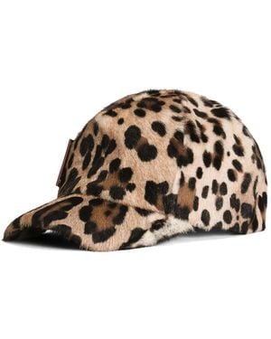 Dolce & Gabbana Leopard-Pattern Baseball Cap - Natural