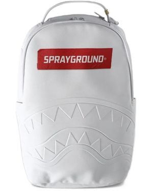 Sprayground Money Trick Dlxsv Logo-Patch Backpack - White