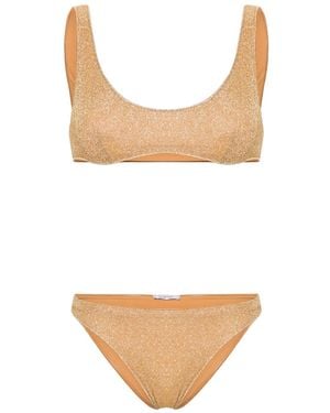 Oséree Lumière Sporty Lurex Bikini - White