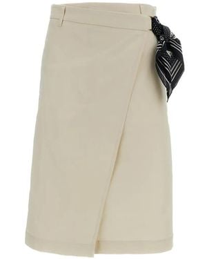 True Royal Wrap Skirt - White