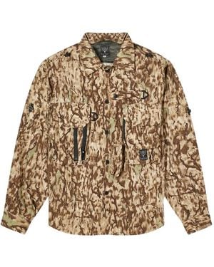 South2 West8 Camouflage-Print Jacket - Natural